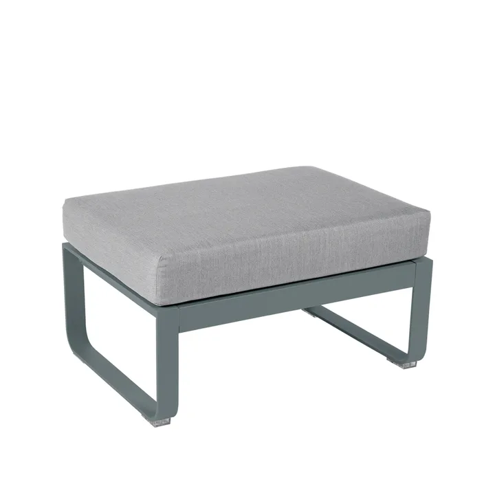 Bellevie 1-seters fotskammel - Storm grey (grå), flannel grey pute - Fermob
