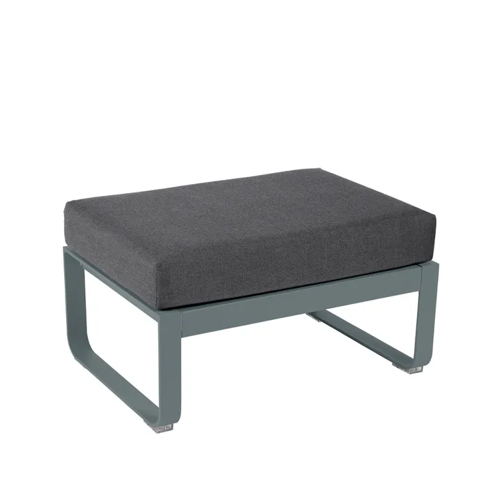 Bellevie 1-seters fotskammel - Storm grey (grå), graphite grey pute - Fermob