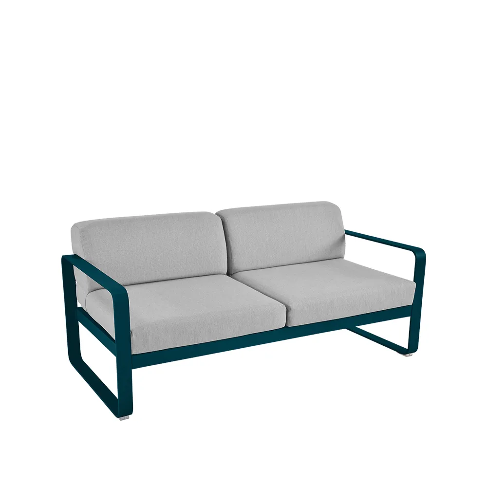 Bellevie 2-seters sofa, Acapulco blue (blå), flannel grey pute Fermob