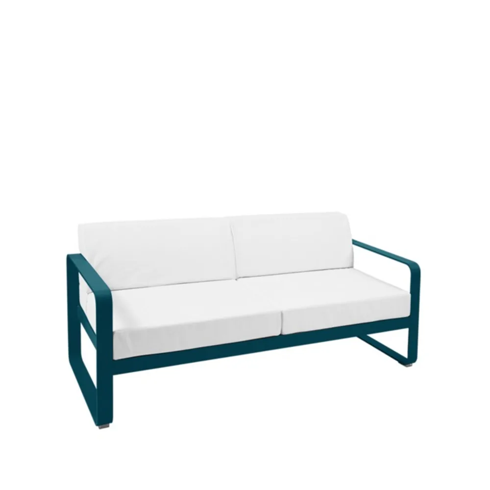 Bellevie 2-seters sofa, Acapulco blue (blå), off-white pute Fermob