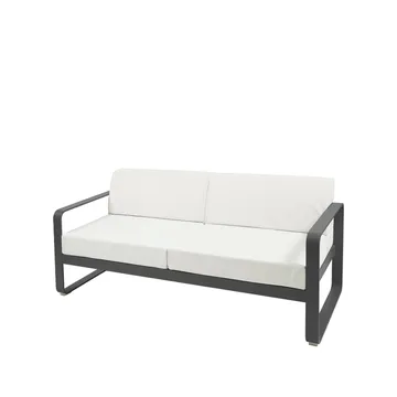 Bellevie 2-seters sofa - Anthracite (grå)-off-white pute - Fermob