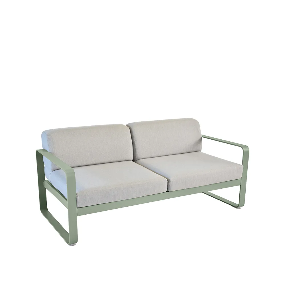 Bellevie 2-seters sofa, Cactus (grønn), flannel grey pute Fermob