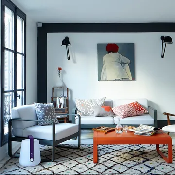 Bellevie 2-seters sofa - Chili, flannel grey pute - Fermob