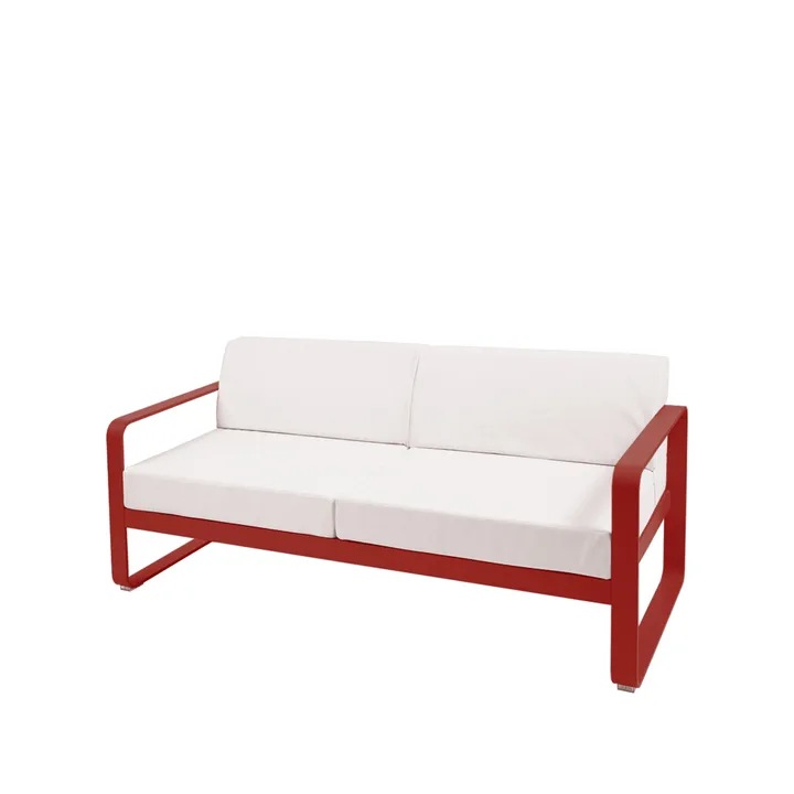 Bellevie 2-seters sofa - Chili (rød), off-white pute - Fermob