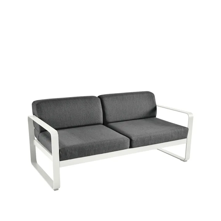 Bellevie 2-seters sofa - Clay grey (grå), graphite grey pute - Fermob