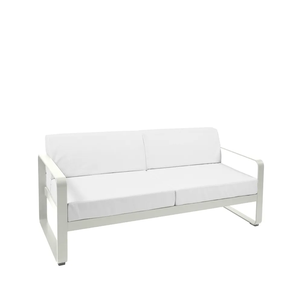 Bellevie 2-seters sofa, Clay grey, off-white pute Fermob