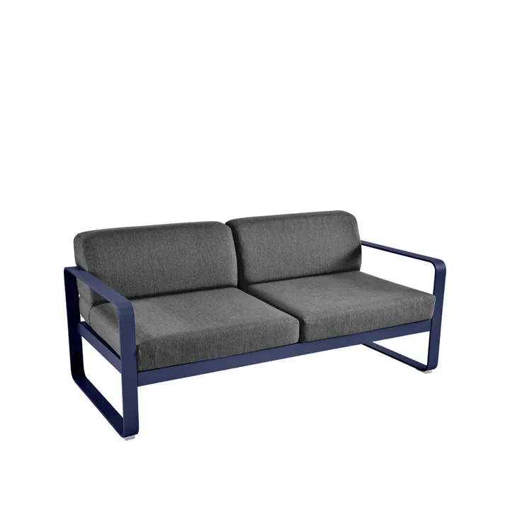 Bellevie 2-seters sofa - Deep blue, graphite grey pute - Fermob