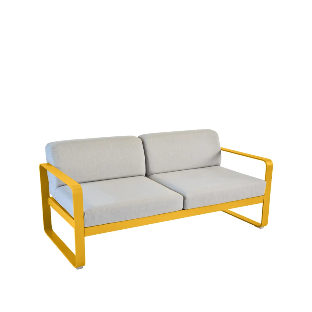 Bellevie 2-seters sofa, Honey (gul), flannel grey pute Fermob