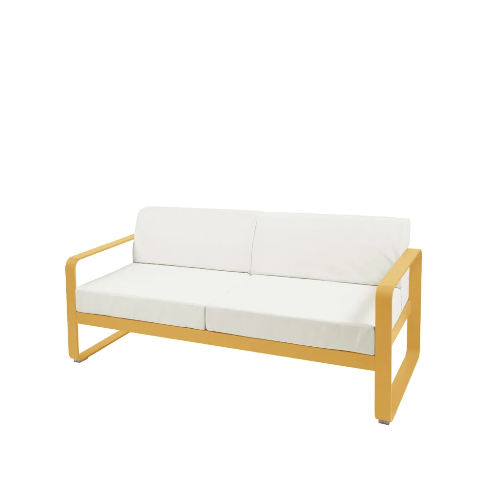 Bellevie 2-seters sofa, Honey (gul), off-white pute Fermob