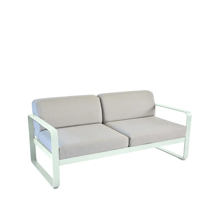 Bellevie 2-seters sofa - Ice mint (grønn), flannel grey pute - Fermob