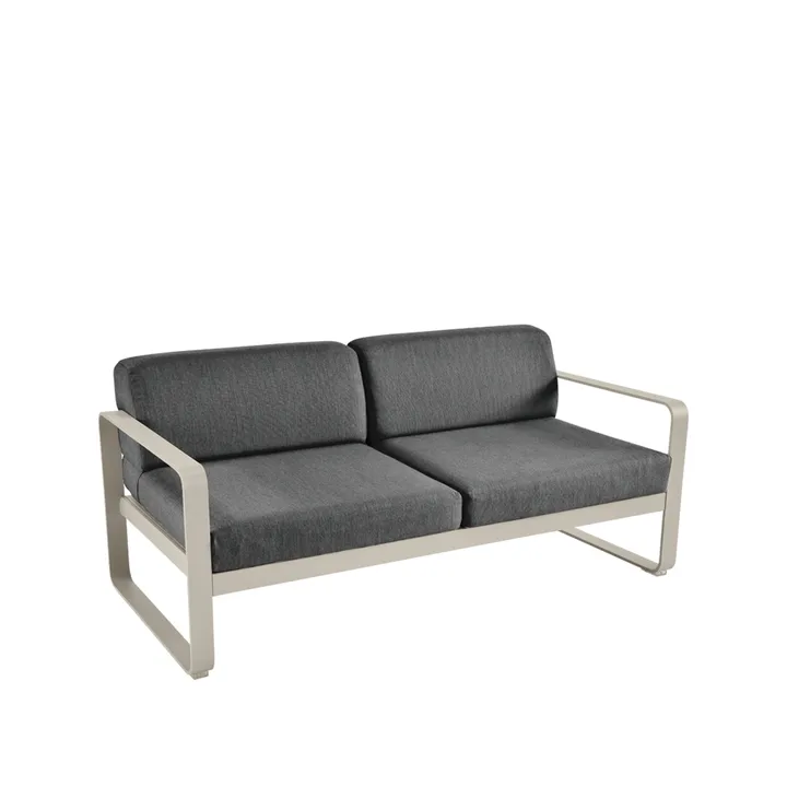 Bellevie 2-seters sofa - Nutmeg (beige), graphite grey pute - Fermob