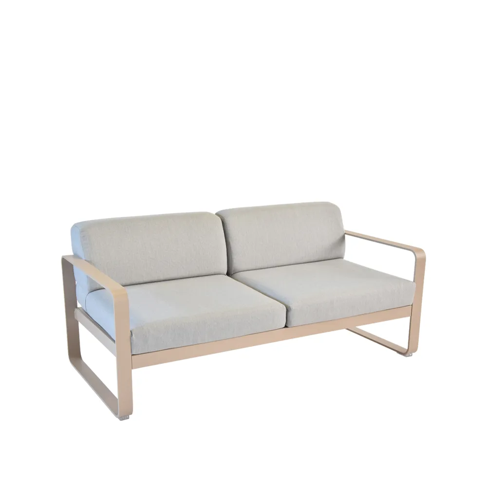 Bellevie 2-seters sofa, Nutmeg, flannel grey pute Fermob