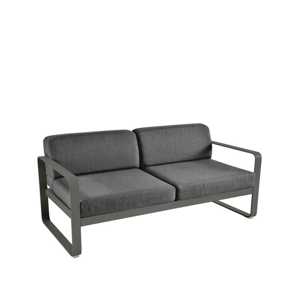 Bellevie 2-seters sofa, Rosemary, graphite grey pute Fermob