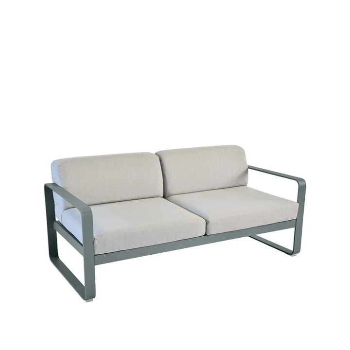 Bellevie 2-seters sofa - Storm grey (grå), flannel grey pute - Fermob