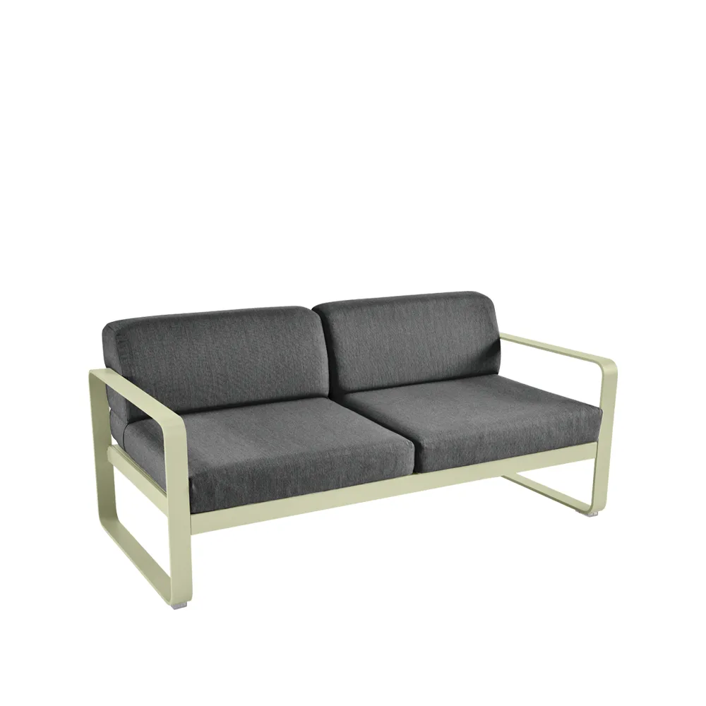 Bellevie 2-seters sofa, Willow green, graphite grey pute Fermob