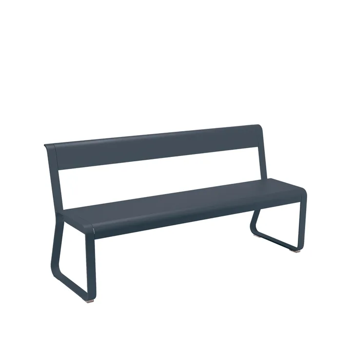 Bellevie benk med ryggstøtte - Anthracite - Fermob