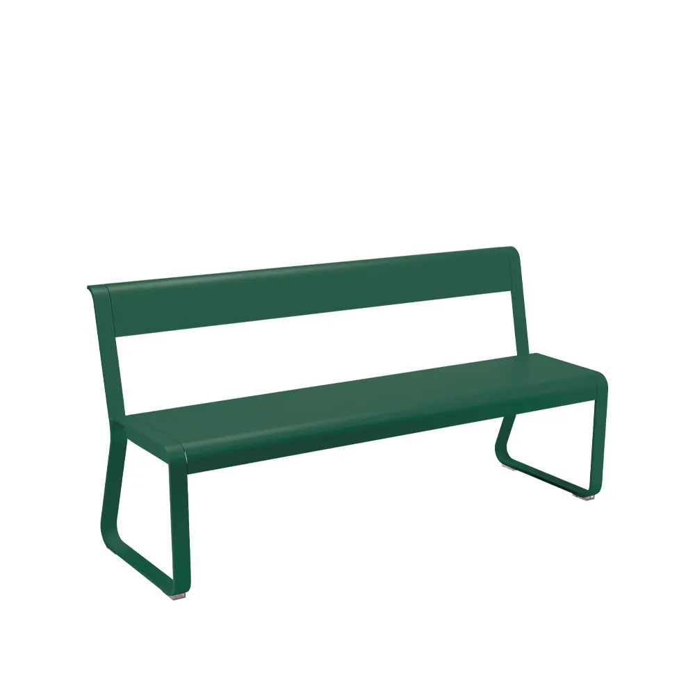 Bellevie benk med ryggstøtte, Cedar green Fermob