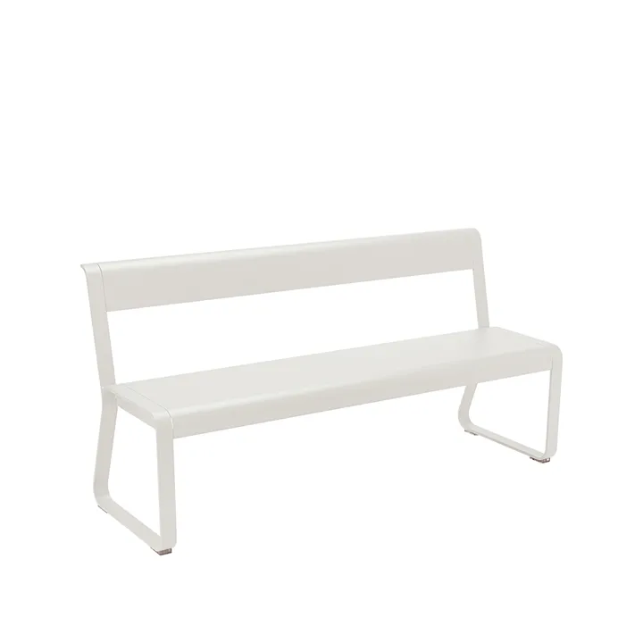 Bellevie benk med ryggstøtte - Clay grey (grå) - Fermob