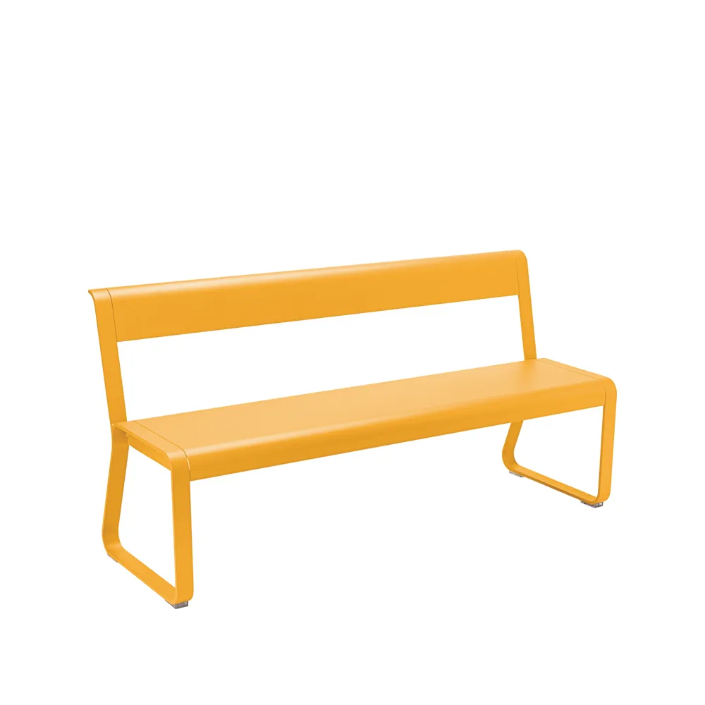 Bellevie benk med ryggstøtte, Honey Fermob