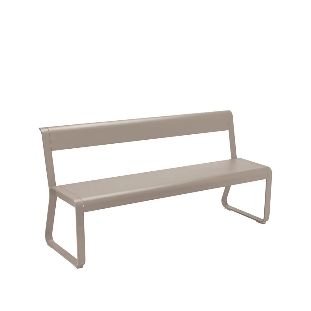 Bellevie benk med ryggstøtte, Nutmeg (beige) Fermob
