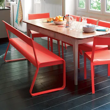 Bellevie benk med ryggstøtte - Red ochre - Fermob