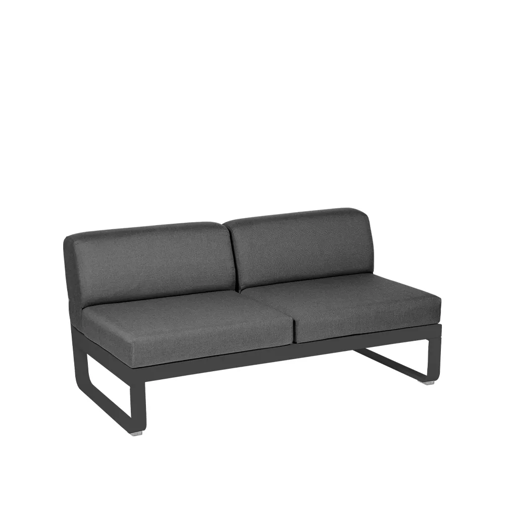 Bellevie Central modulsofa, 2-seters Anthracite (grå), graphite grey pute Fermob