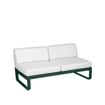 Bellevie Central modulsofa - 2-seters Cedar green, off-white pute - Fermob