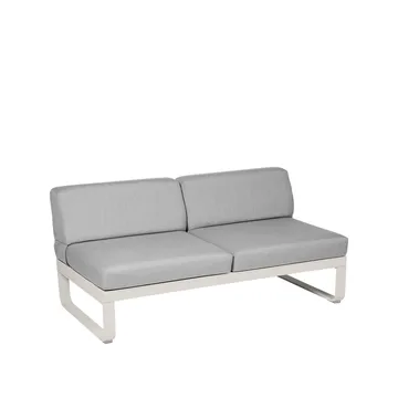 Bellevie Central modulsofa - 2-seters Clay grey, flannel grey pute - Fermob