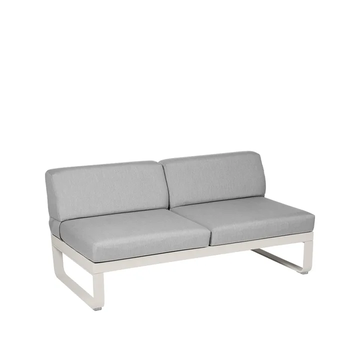 Bellevie Central modulsofa - 2-seters Clay grey (grå), flannel grey pute - Fermob