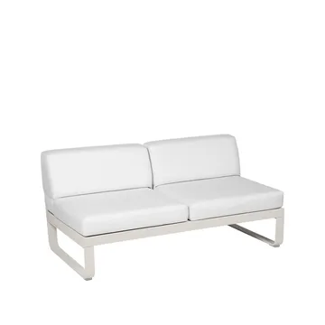 Bellevie Central modulsofa - 2-seters Clay grey, off-white pute - Fermob