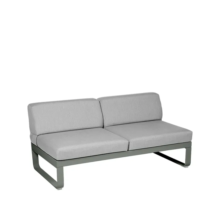 Bellevie Central modulsofa - 2-seters Rosemary (grønn), flannel grey pute - Fermob