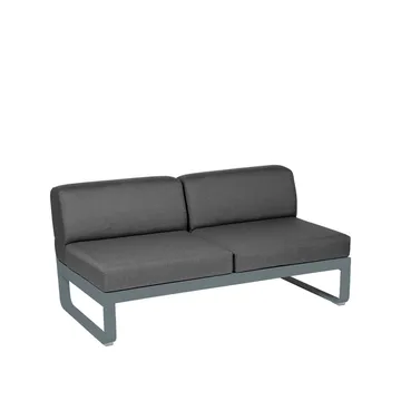 Bellevie Central modulsofa - 2-seters Storm grey, graphite grey pute - Fermob