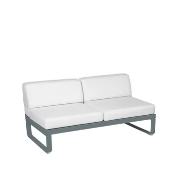Bellevie Central modulsofa - 2-seters storm grey, off-white pute - Fermob