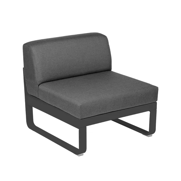 Bellevie Central modulsofa - Anthracite (grå), graphite grey pute, 1-seter - Fermob