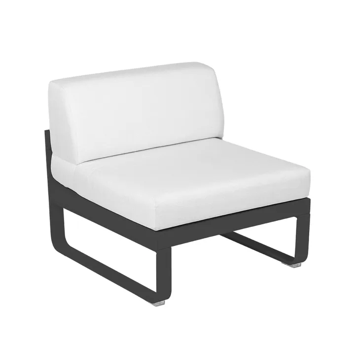 Bellevie Central modulsofa - Anthracite (grå), off-white pute, 1-seter - Fermob