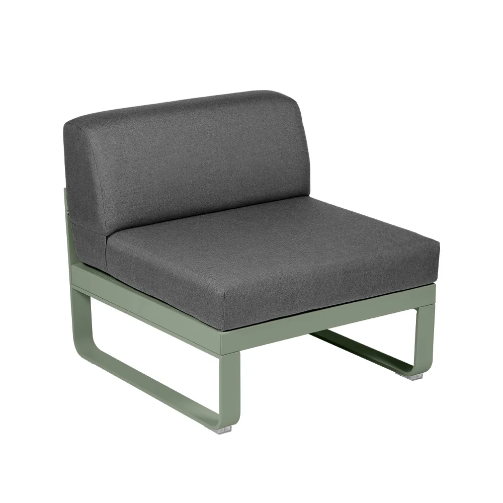 Bellevie Central modulsofa, Cactus, graphite grey pute, 1-seter Fermob