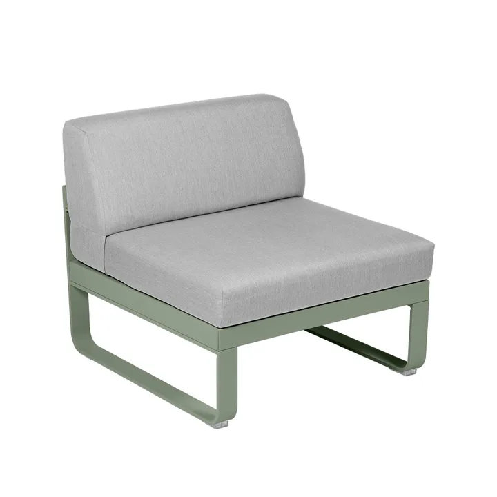 Bellevie Central modulsofa - Cactus (grønn), flannel grey pute, 1-seter - Fermob