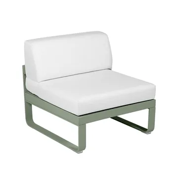 Bellevie Central modulsofa - Cactus (grønn), off-white pute, 1-sete - Fermob