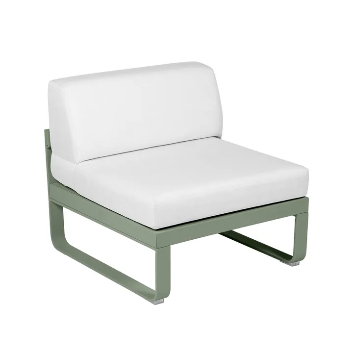 Bellevie Central modulsofa - Cactus (grønn), off-white pute, 1-sete - Fermob