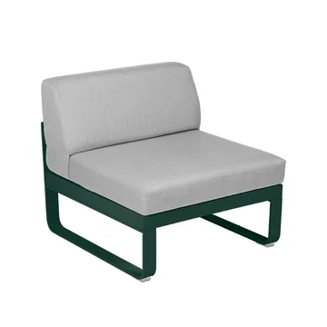 Bellevie Central modulsofa - Cedar green, flannel grey pute, 1-seter - Fermob