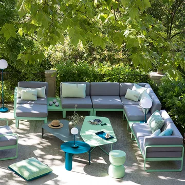 Bellevie Central modulsofa - Cedar green, graphite grey pute, 1-seter - Fermob