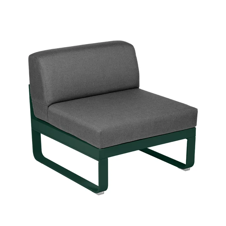 Bellevie Central modulsofa - Cedar green (grønn), graphite grey pute, 1-seter - Fermob