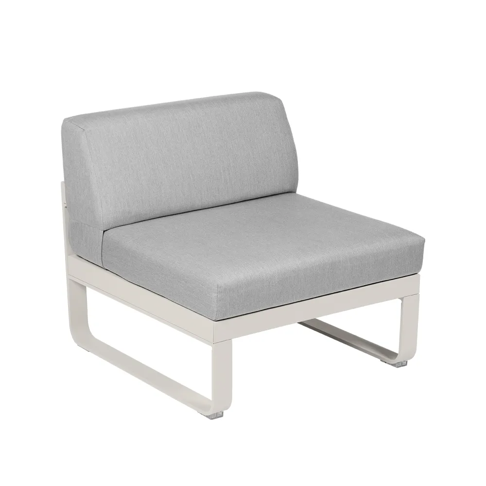 Bellevie Central modulsofa, Clay grey, flannel grey pute, 1-seter Fermob