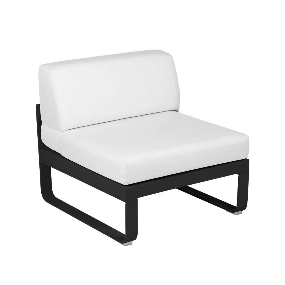Bellevie Central modulsofa, Liquorice, off-white pute, 1-sete Fermob