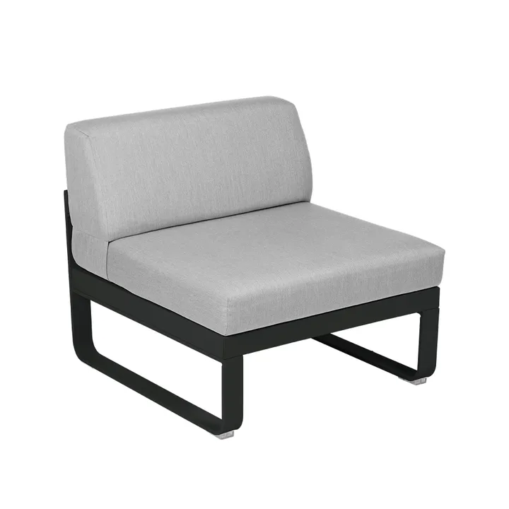 Bellevie Central modulsofa - Liquorice (svart), flannel grey pute, 1-sete - Fermob