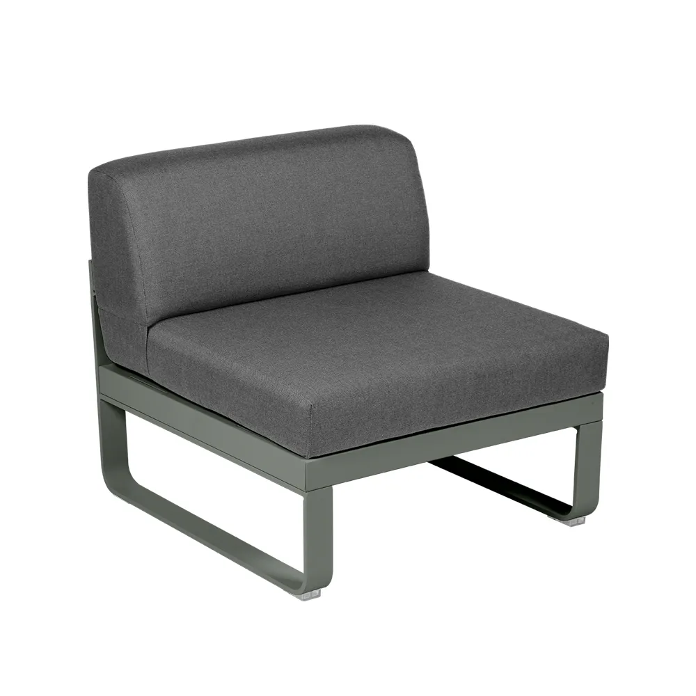 Bellevie Central modulsofa, Rosemary, graphite grey pute, 1-seter Fermob