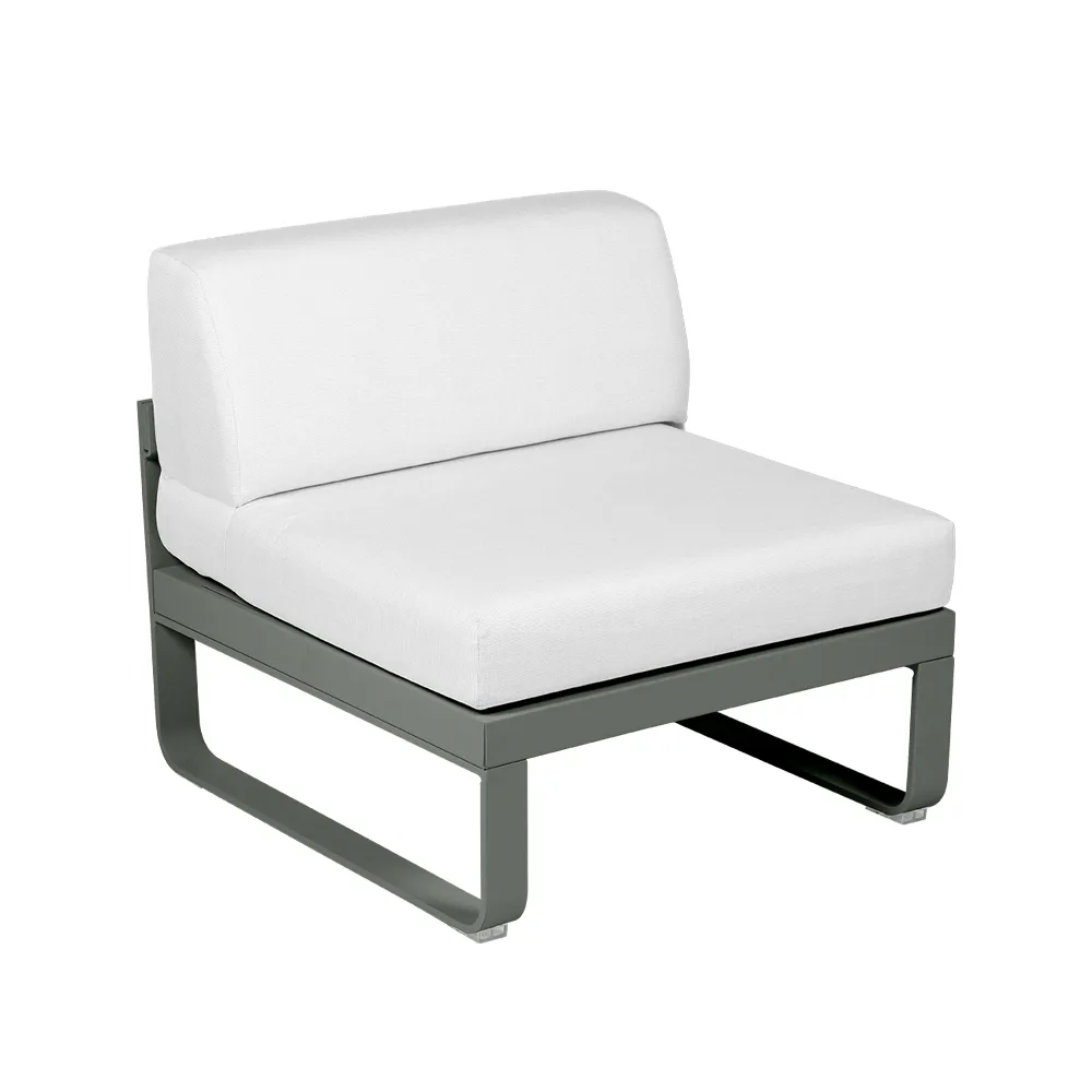 Bellevie Central modulsofa, Rosemary (grønn)-off-white pute-1-sete Fermob