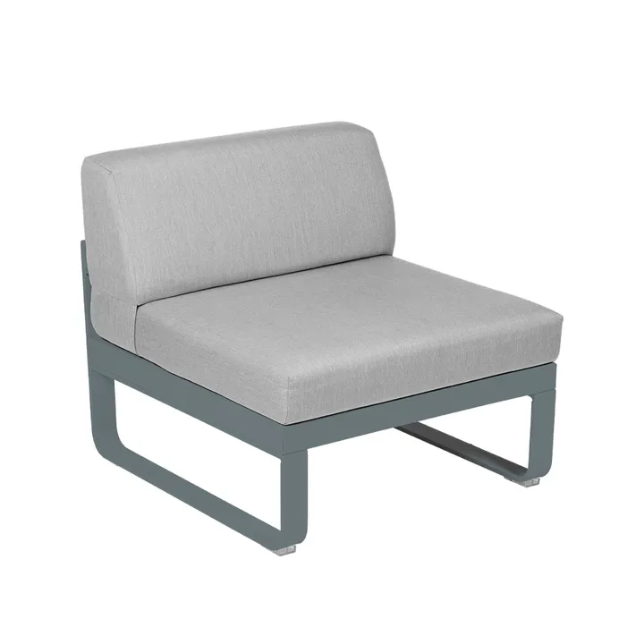 Bellevie Central modulsofa - Storm grey (grå), flannel grey pute, 1-seter - Fermob
