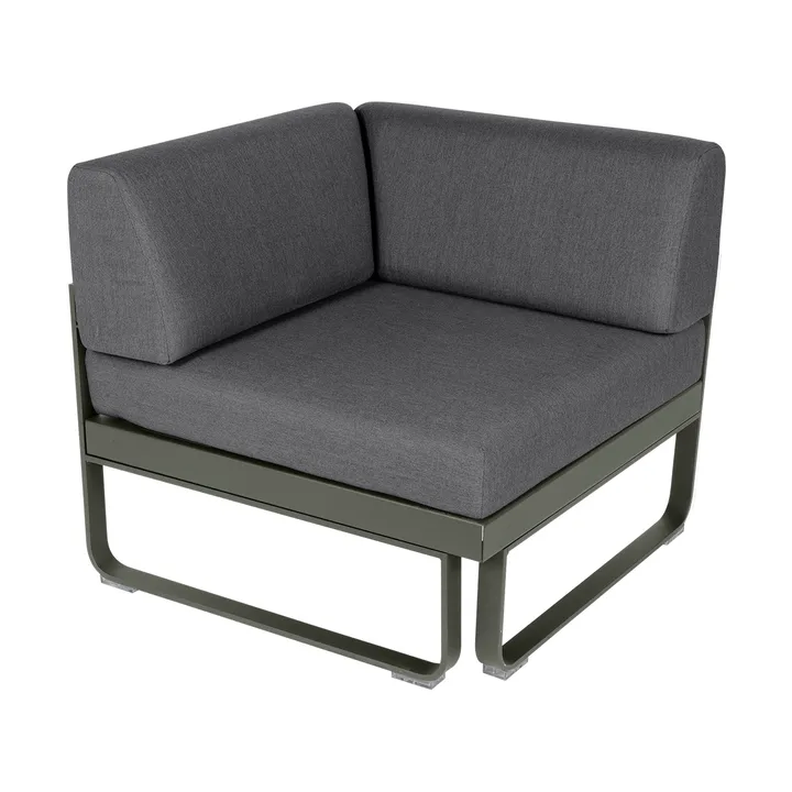 Bellevie Corner modulsofa 1-seter - Rosemary (grønn)-graphite grey pute - Fermob