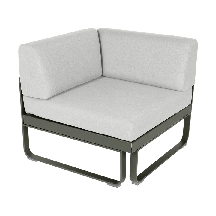 Bellevie Corner modulsofa 1-seter - Rosemary (grønn)-off white pute - Fermob